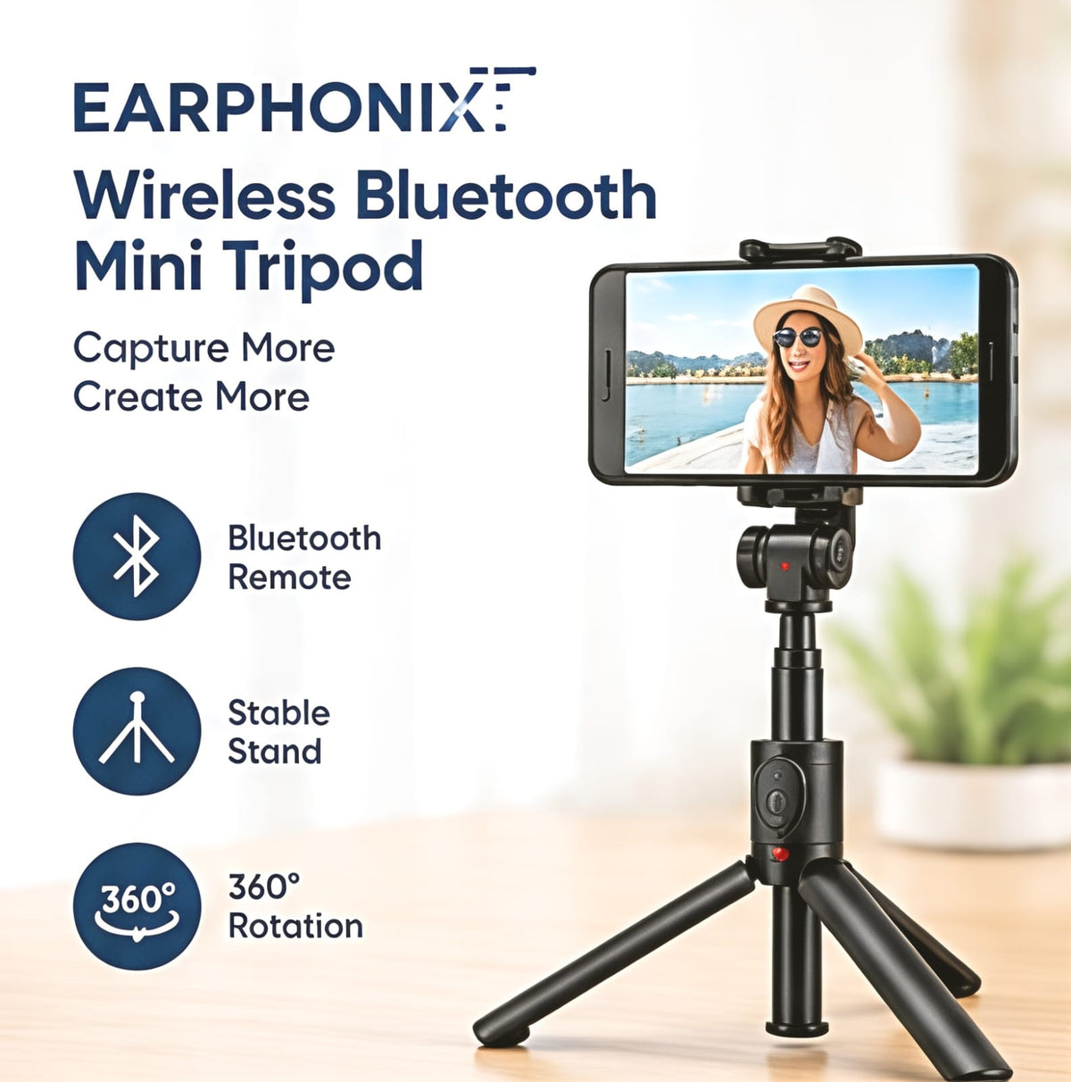 Earphonix Wireless Mini Tripod