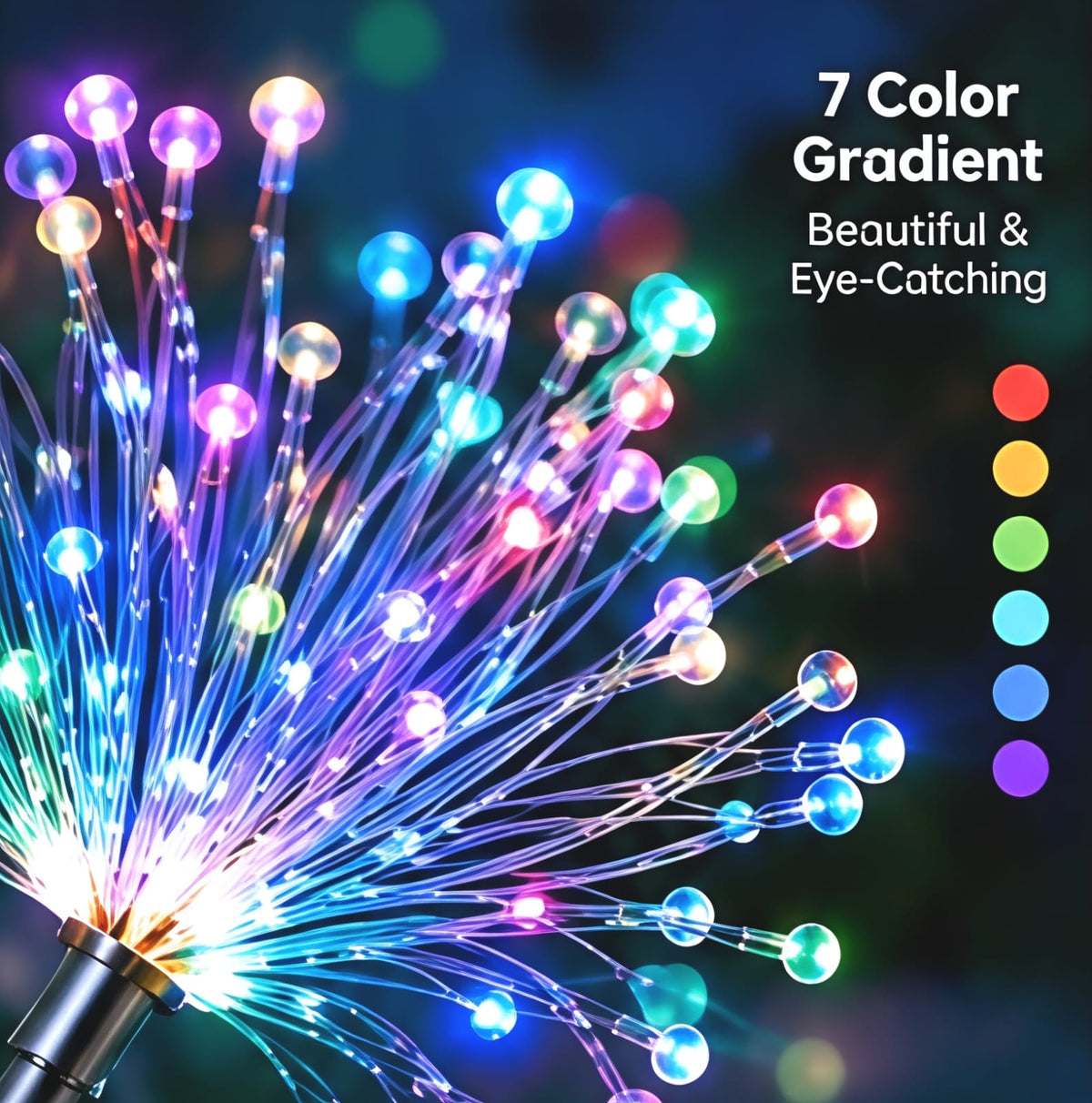 Seven Colors Gradient Solar Christmas Tree Light