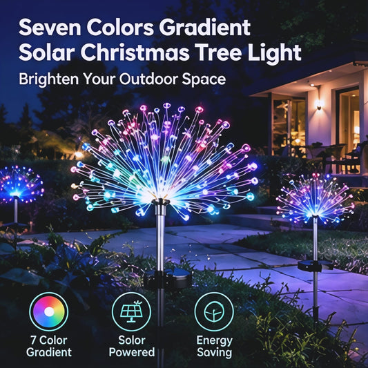 Seven Colors Gradient Solar Christmas Tree Light
