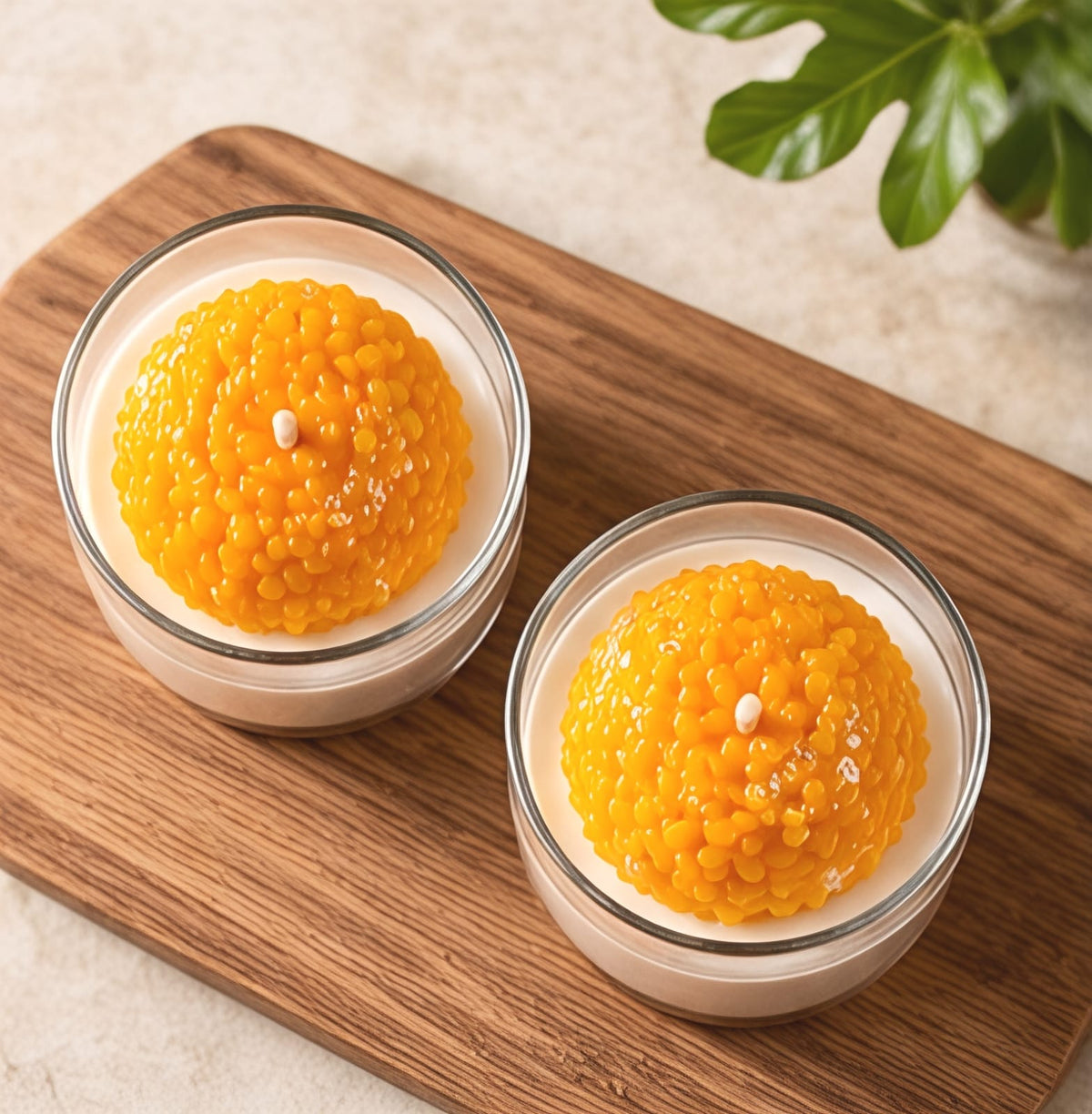 Glass Laddu Candle – Pack of 2