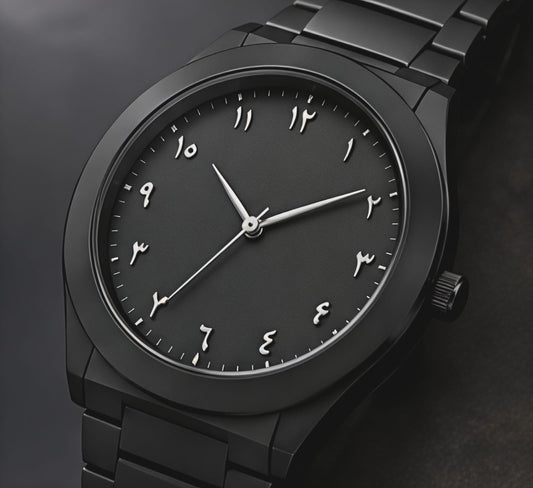 Matte Black Analog Wristwatch