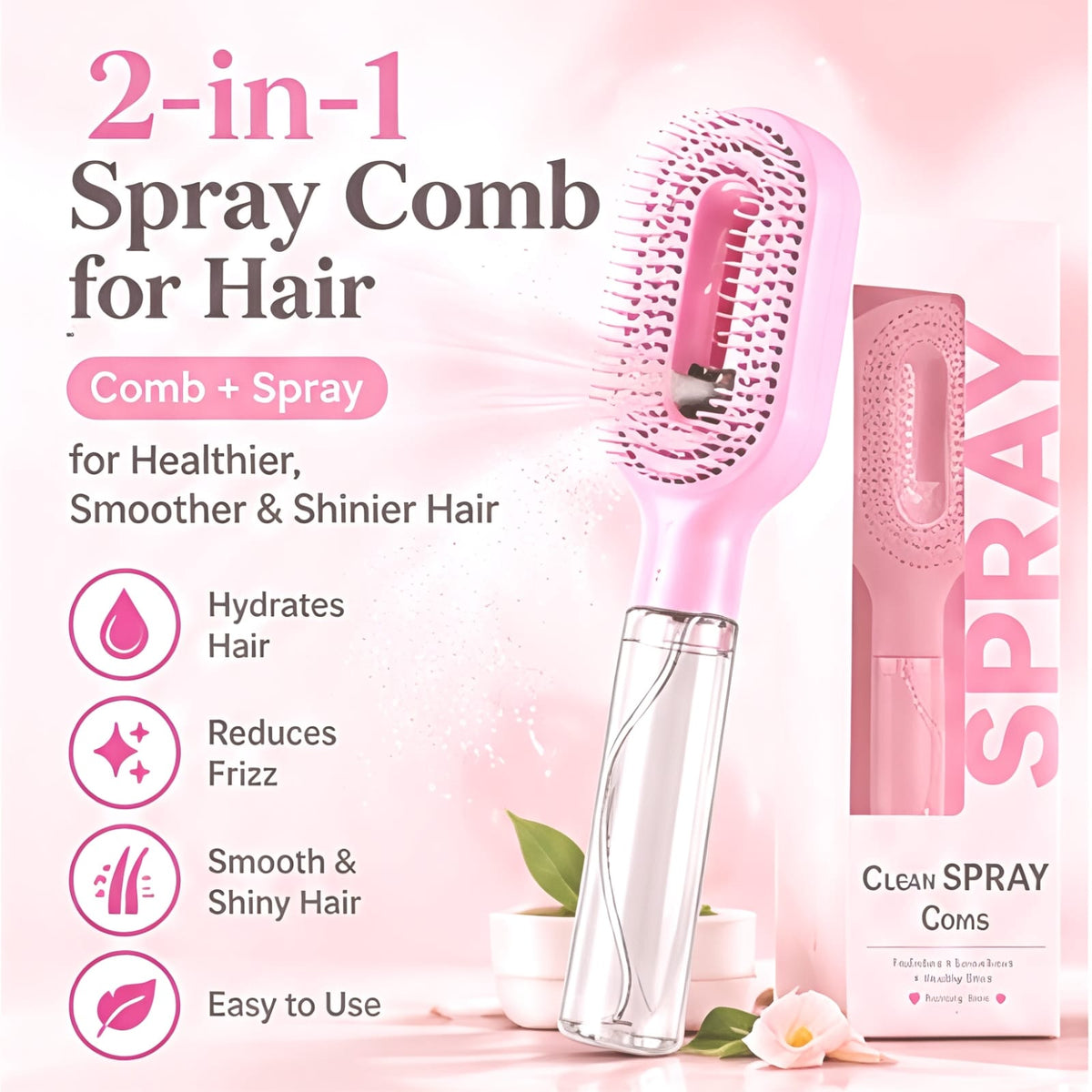 2-in-1 Spray Comb for Hair