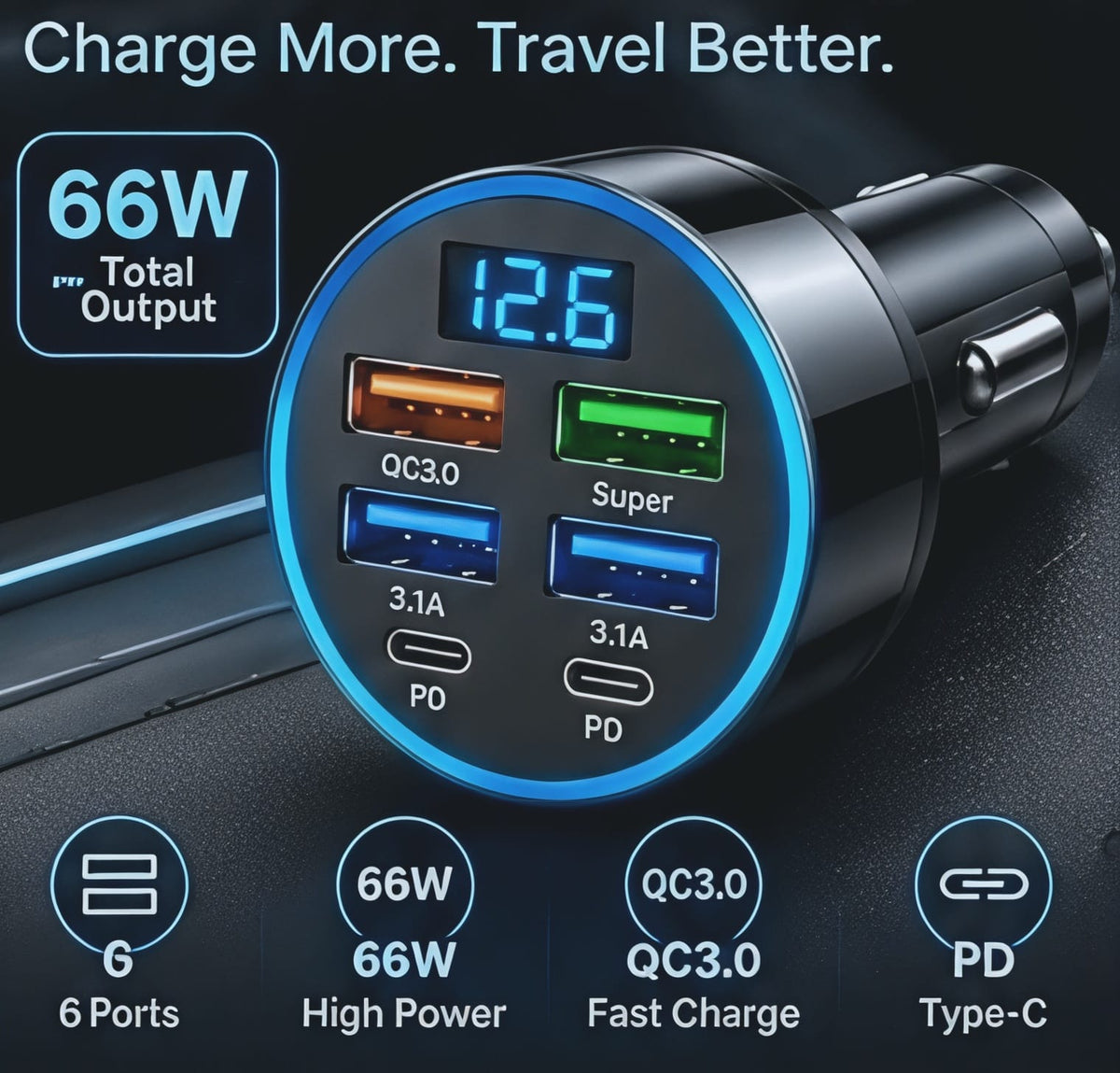 6 Port Charger Type-C