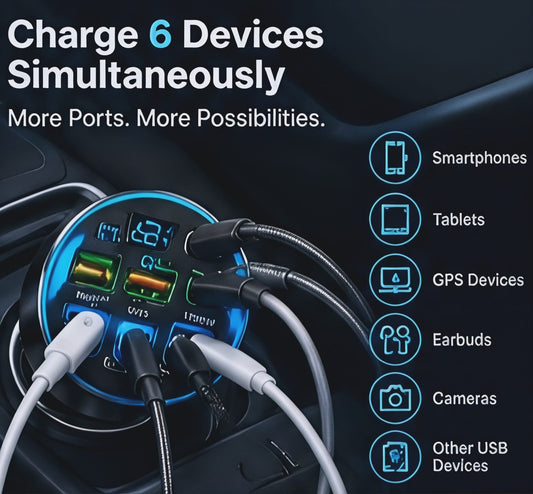 6 Port Charger Type-C